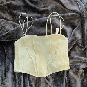 URBAN OUTFITTERS sage green crop top